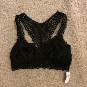 New with tags black lace bralette